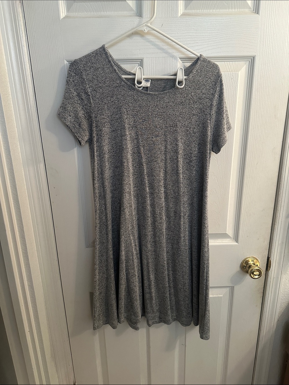 Old Navy Gray Short-Sleeve Swing Dress